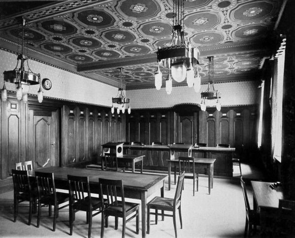 Sitzungssaal A 114 im Jahr 1910