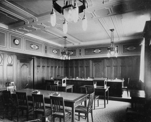Sitzungssaal A 130 im Jahr 1910