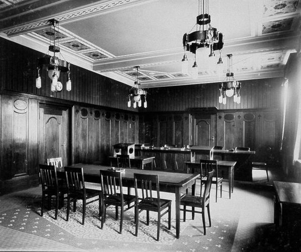 Sitzungssaal A 215 im Jahre 1910